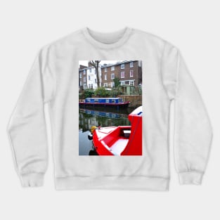 Narrow Boats Regent's Canal Camden London Crewneck Sweatshirt